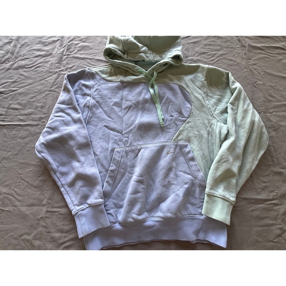 Nike Colorblock Hoodie Pastel Purple Mint Green Swoosh Pullover Small